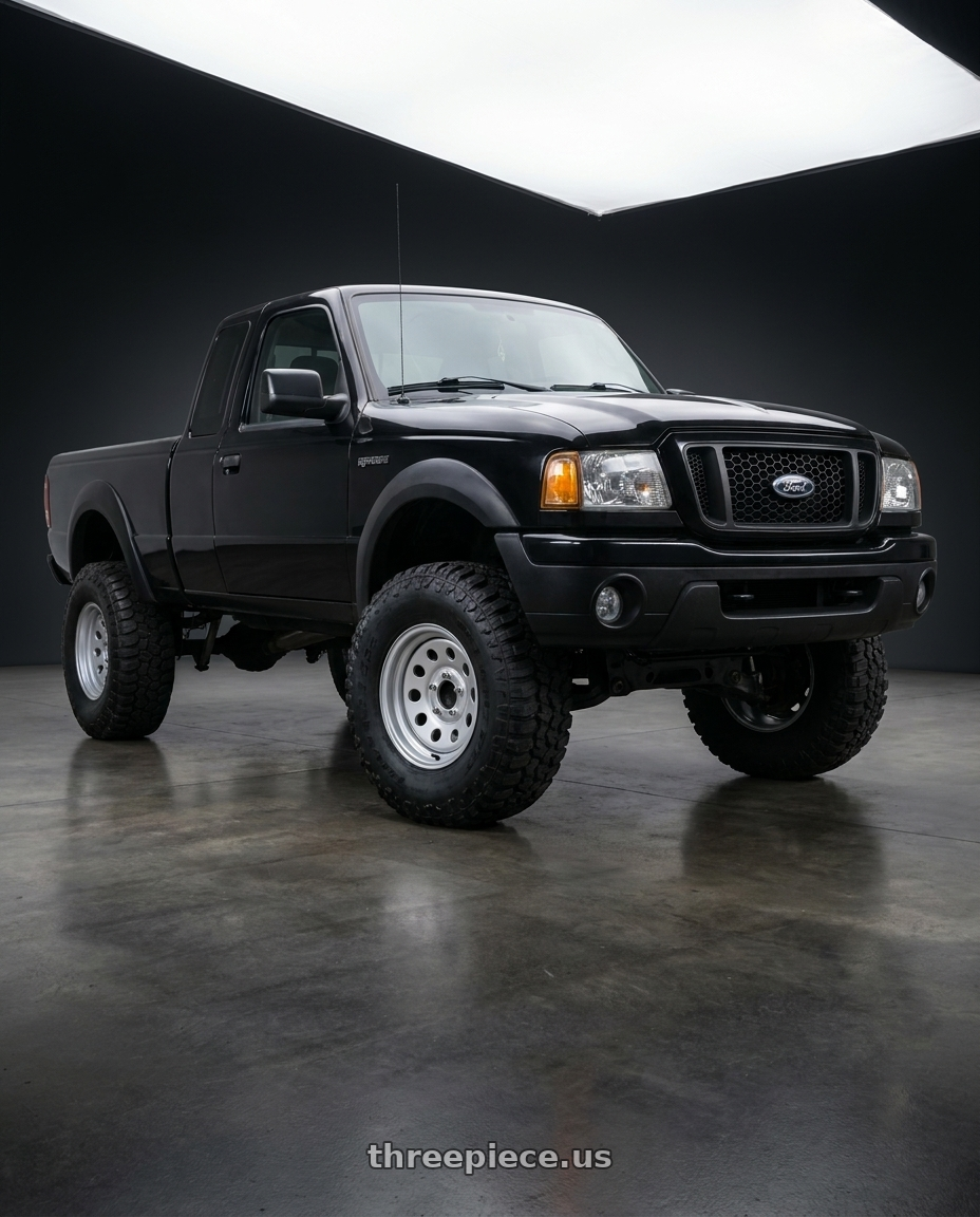 2005 ford ranger xlt 4 with Allied - Pacer 229S Silver Modular 5X5.00 15x5 00 Gloss Silver wheels