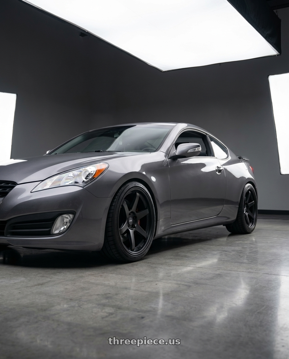 2014 Hyundai Genesis Coupe with ESR Wheels APEX SERIES AP6 5x114.3 19x11 +22 Matte Black wheels
