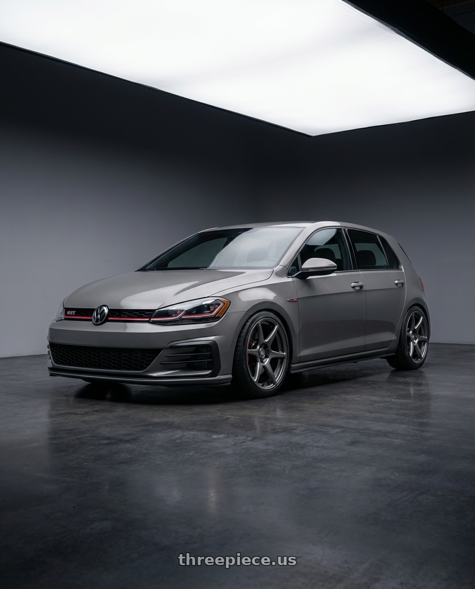 2019 Volkswagen GTI MK7 with Kansei K11G Tandem 5X112 18x8.5 35 Gunmetal wheels