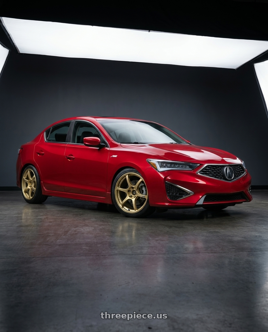 2012 Acura ILX with Advan RGIII 5x114.3 17x8.5+31 Gold wheels