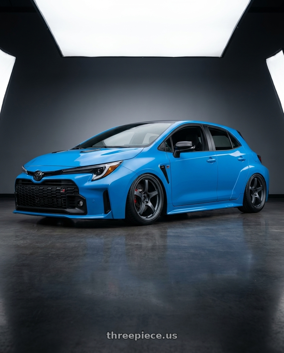 2024 Toyota GR Corolla with Gram Lights 57CR 5x114.3 18x9.5+22 Gunblue II wheels