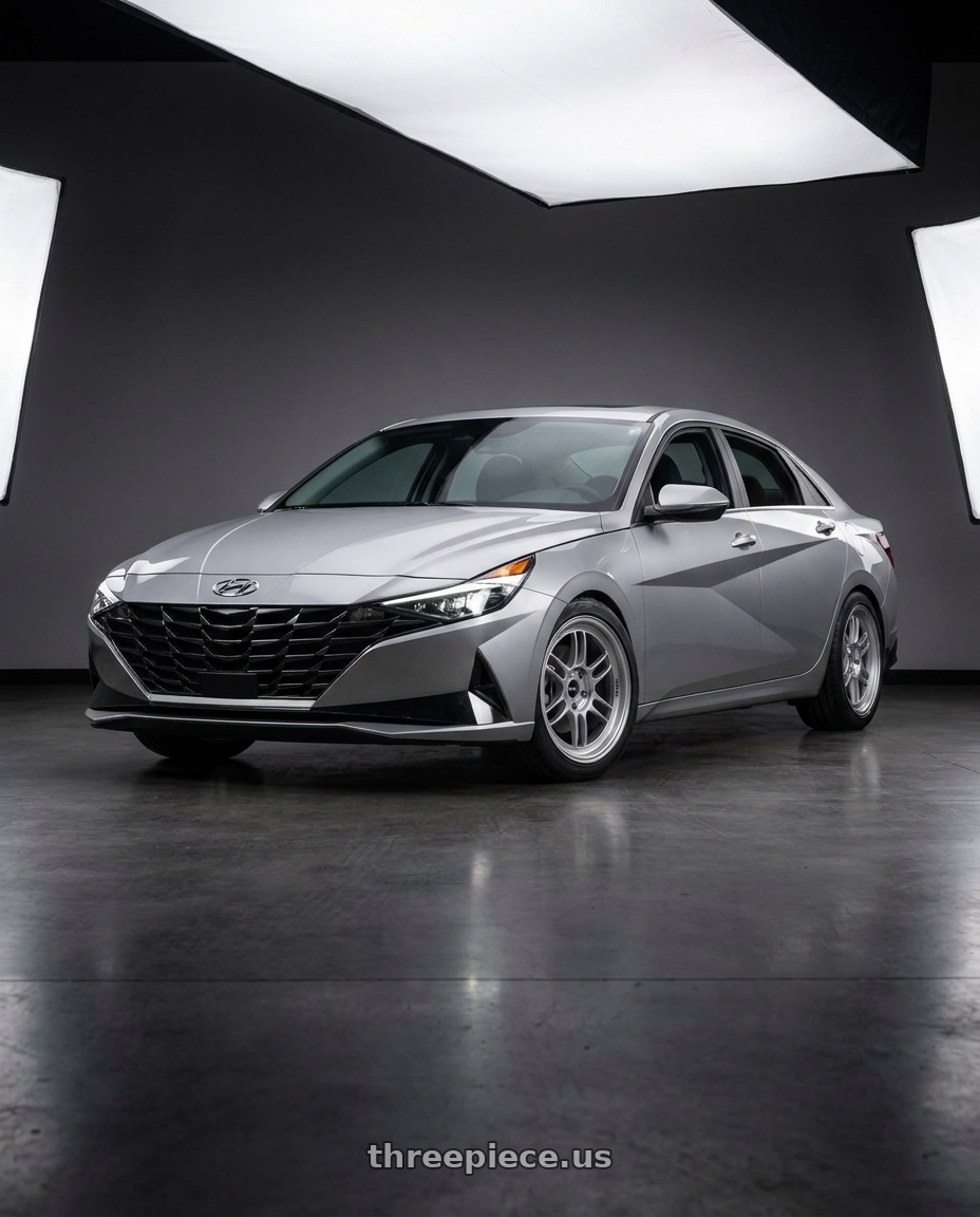 2021 Hyundai Elantra Limited with Enkei RPF1 5x114.3 18x9+35 Silver wheels