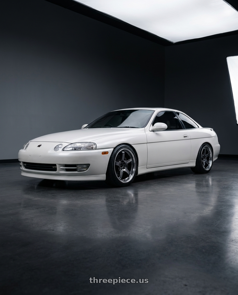 1996 Toyota Soarer with Advan Racing GT BEYOND 5x114.3 18x8.0 +44 MACHINING & HYPER PLATINUM BLACK wheels