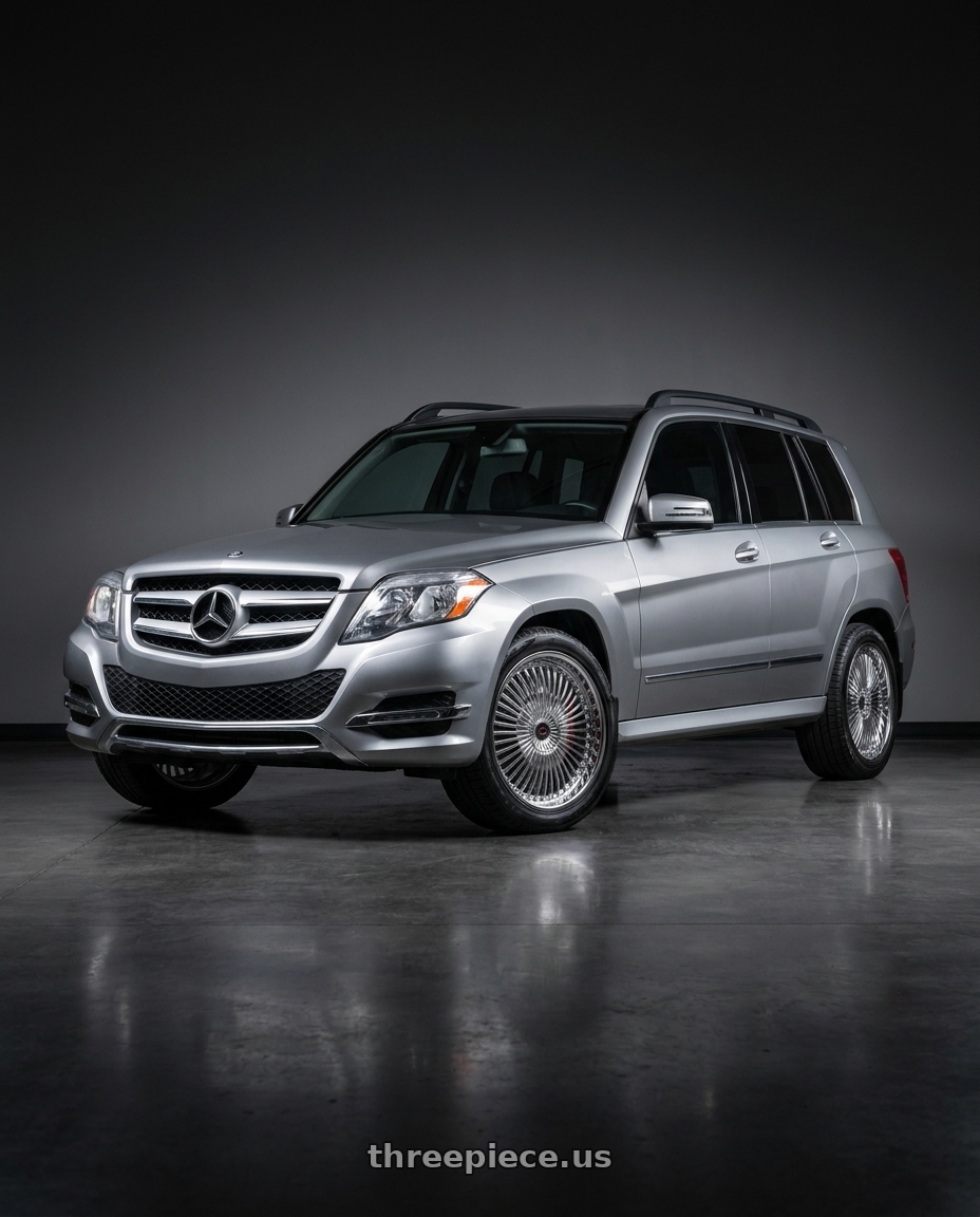 2015 Mercedes Benz GLK350 4MATIC with Cavallo CLV-41 5x112/5x114.3 20x8.5 +35 Nano Chrome wheels