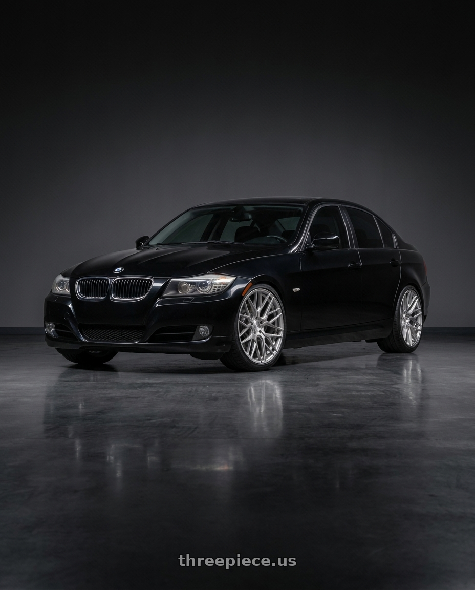 2011 bmw 335d with Rohana RFX10 5x120 19x8.5+33 Brushed Titanium wheels