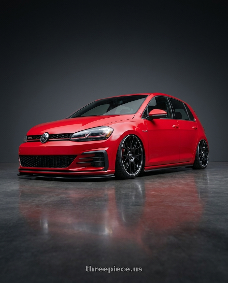 2018 Golf gti with BBS CH-R 5x130 19x8.5 +51 Satin Black Polished Rim Protector wheels