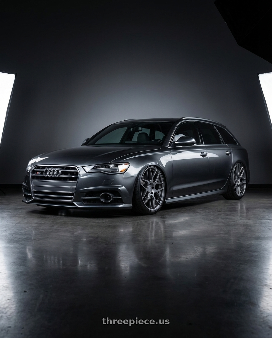 2016 Audi S6 C7 with Aodhan AFF2 5x112 20x10.5+35 Matte Gray wheels