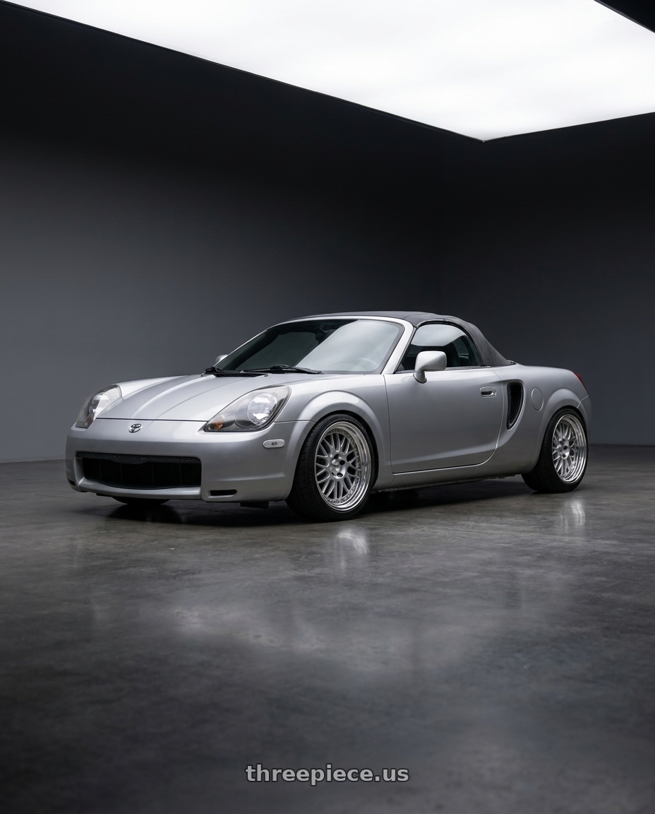 2001 Toyota Mr2 Spyder with Work Meister M1 3p 4x100 16x8+33 A Disk Silver wheels