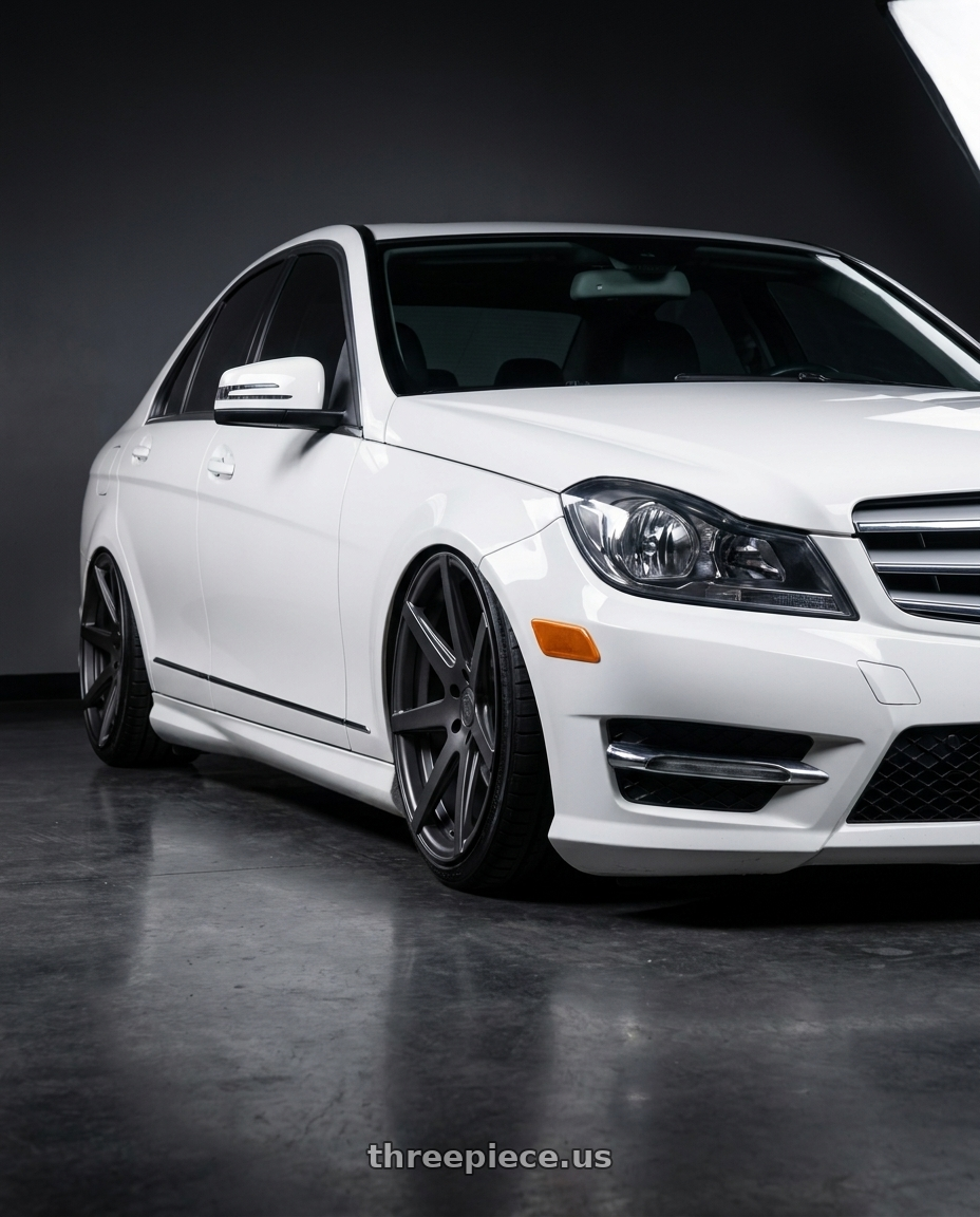 2014 Mercedes-Benz C250 with Rohana RC7 5x112 20x10+50 Matte Graphite wheels