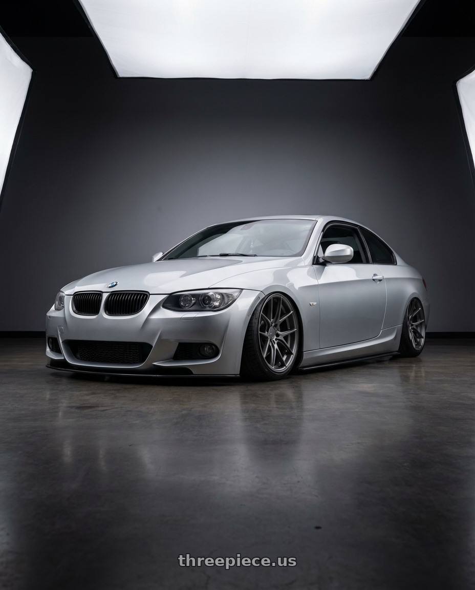 2012 BMW 3 Series E92 with Niche 1PC M116 MISANO 5X120 19X9.5 +35 MATTE GUN METAL wheels