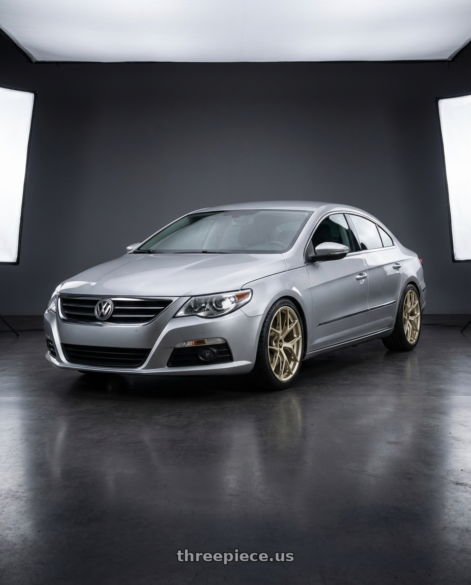 2015 Volkswagen CC with BBS FI-R Evo 5x112 19x9.5+15 White Gold wheels