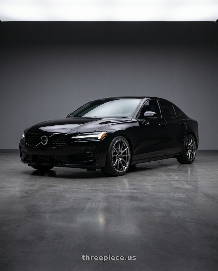 2022 Volvo s60 with Vors TR4 5x108 18x8.5  +35 Hyper Black wheels