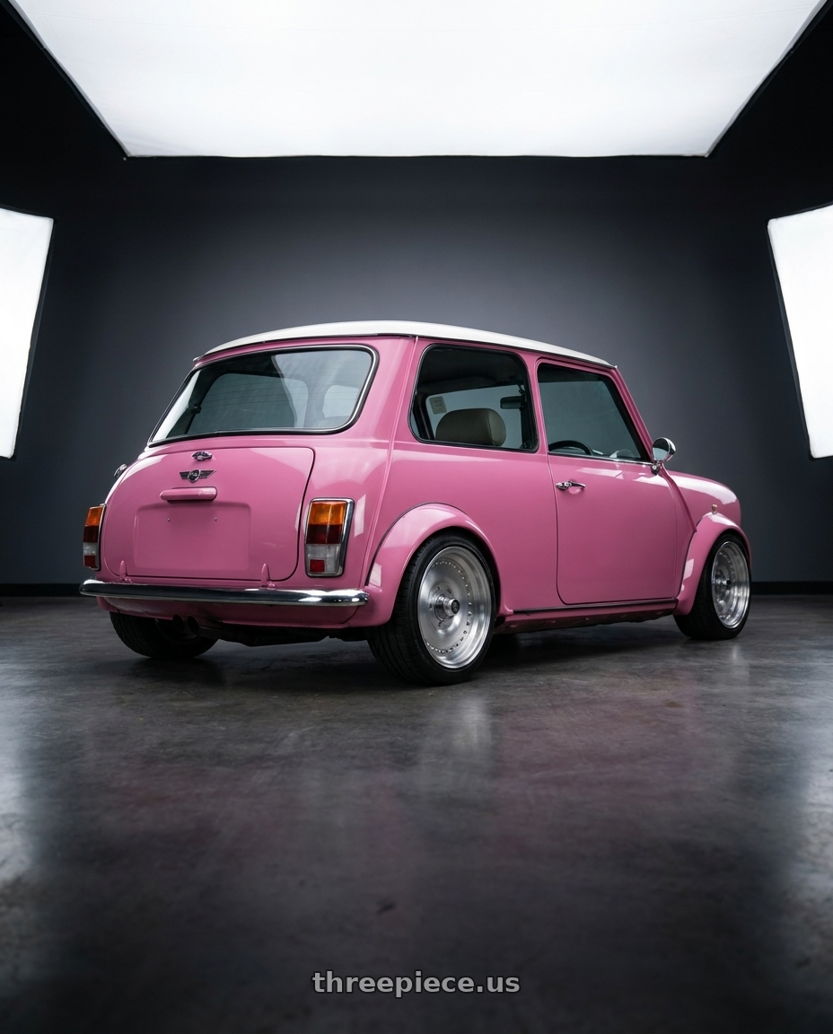 1998 rovel mini with Center Line Auto Drag 2.0 5X114.3 15x3.5 -15 Brushed wheels rear three quarter view slight stretch tires
