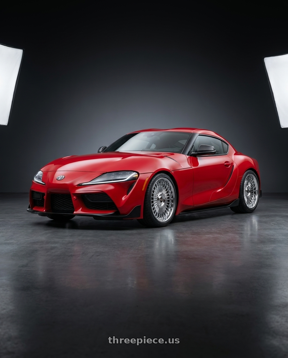 2020 toyota supra with Work Emitz Chrome 5x112 19x10.0 +38 wheels