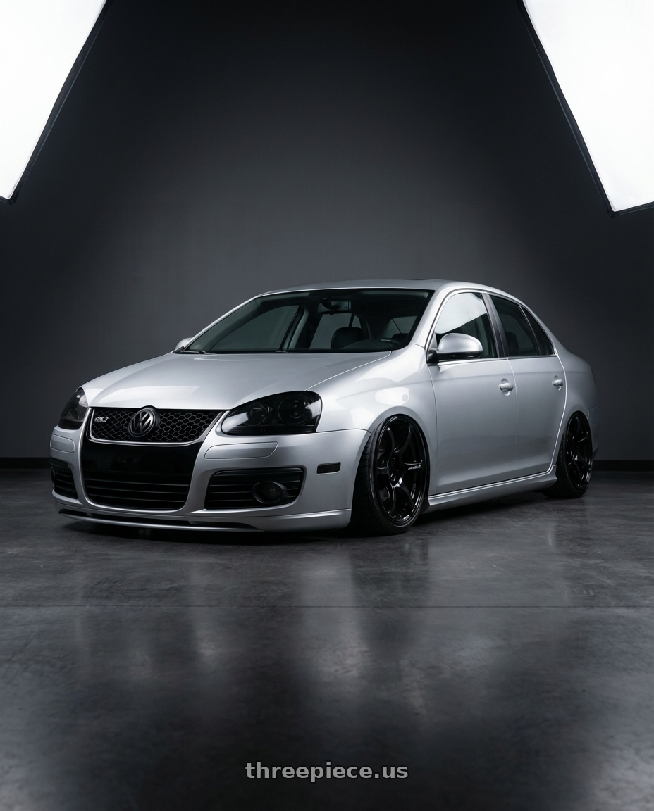 2009 Volkswagen Jetta GLI MK5 with Advan RGIII 5x112 18x8+42 Gloss Black wheels