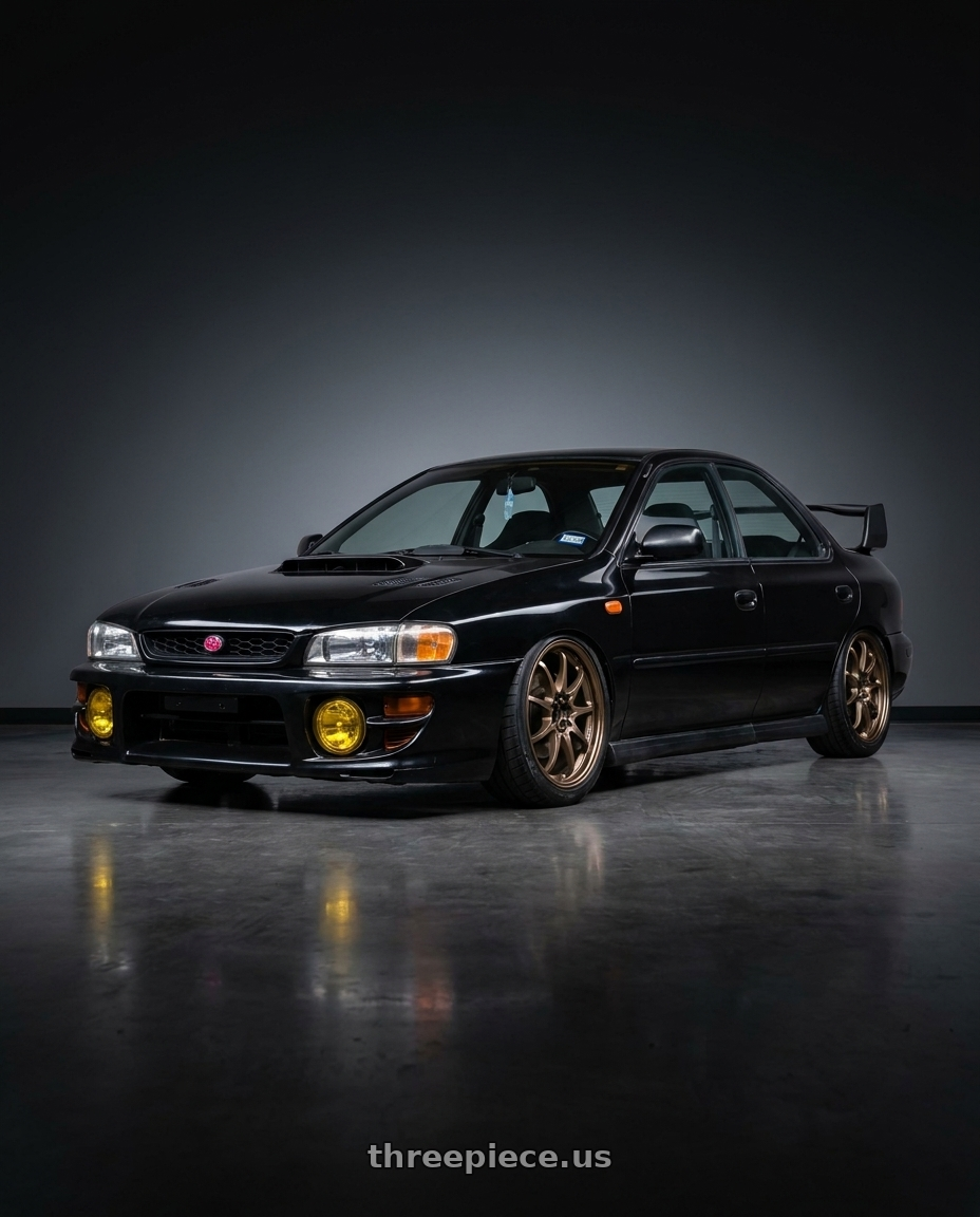 1998 Subaru Impreza GC8 with Volk Racing CE28N-PLUS 5x100 17x9 +45 SHINING BRONZE METAL wheels