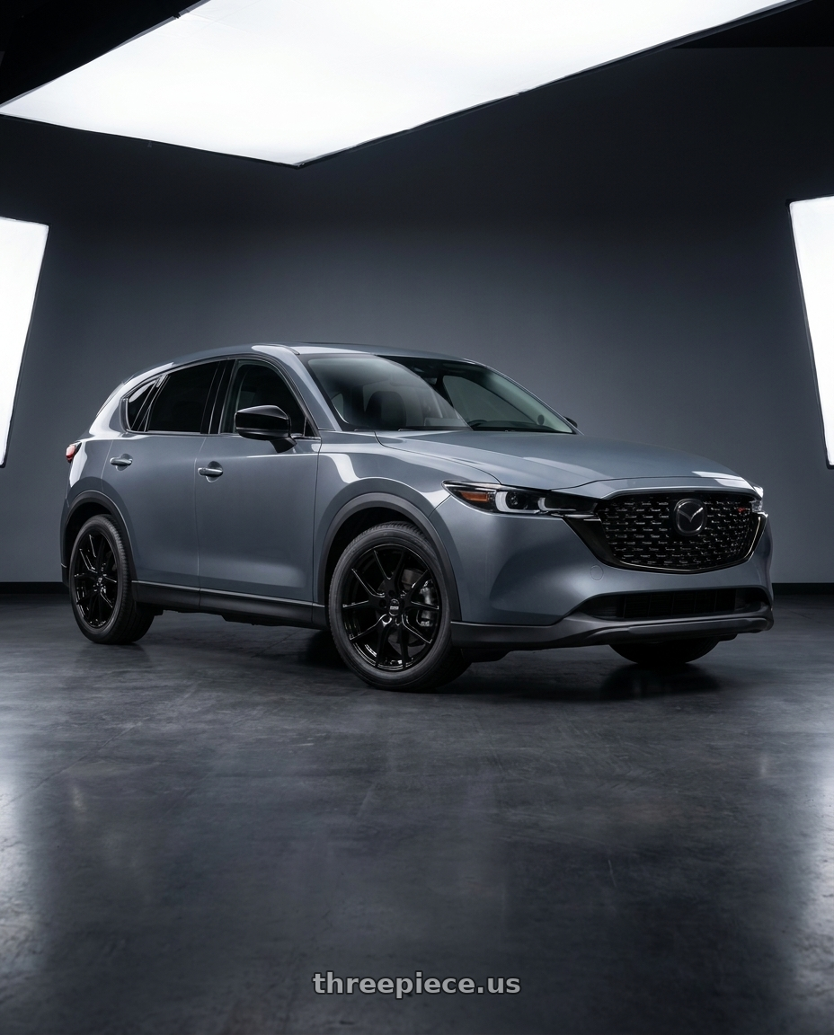 2025 Mazda CX-5 Carbon Edition with Enkei XM-6 5x114.3 17x7.5+40 Gloss Black wheels