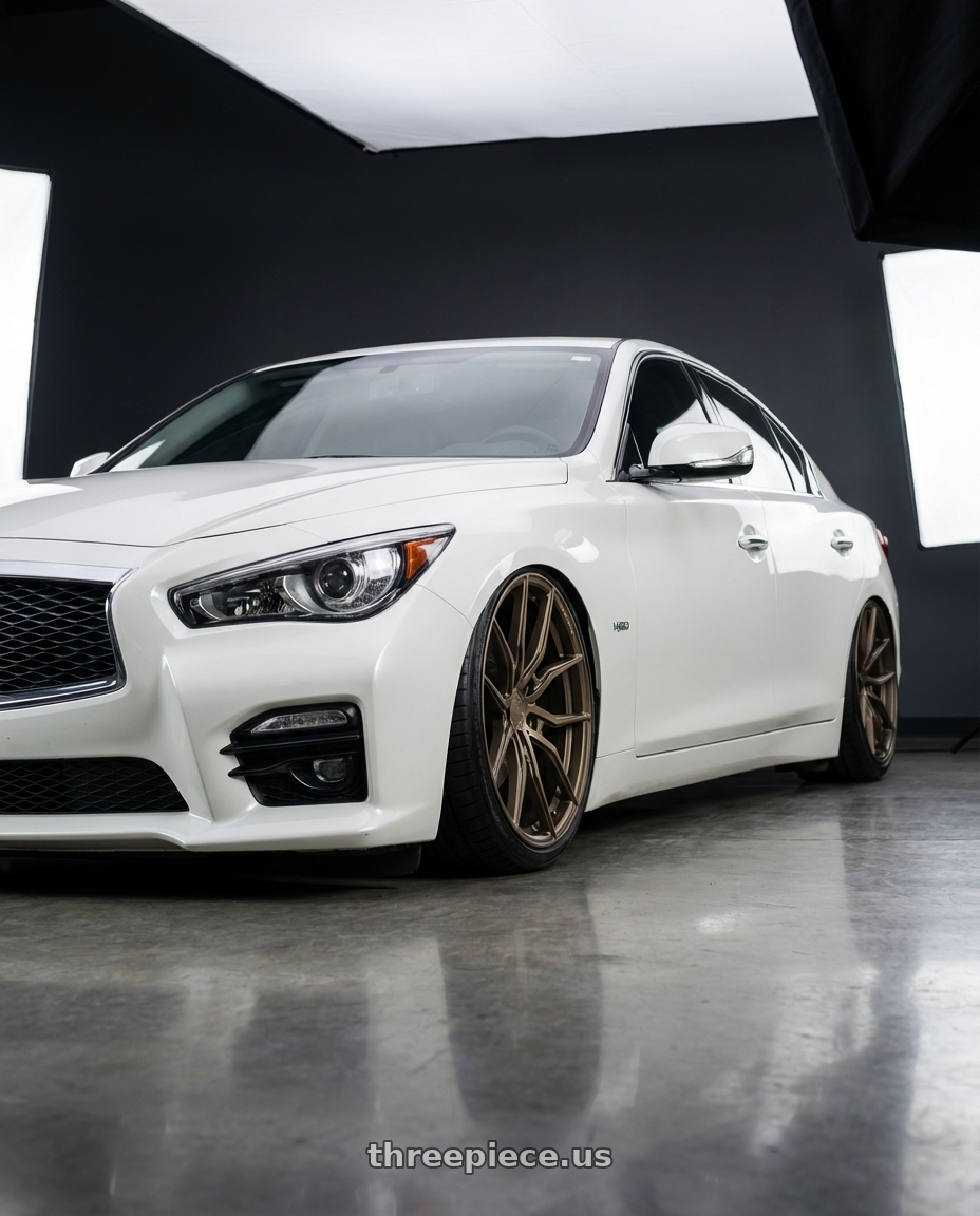 2020 Infiniti Q50 with Aodhan AFF1 5x114.3 20x9+32 Matte Bronze wheels