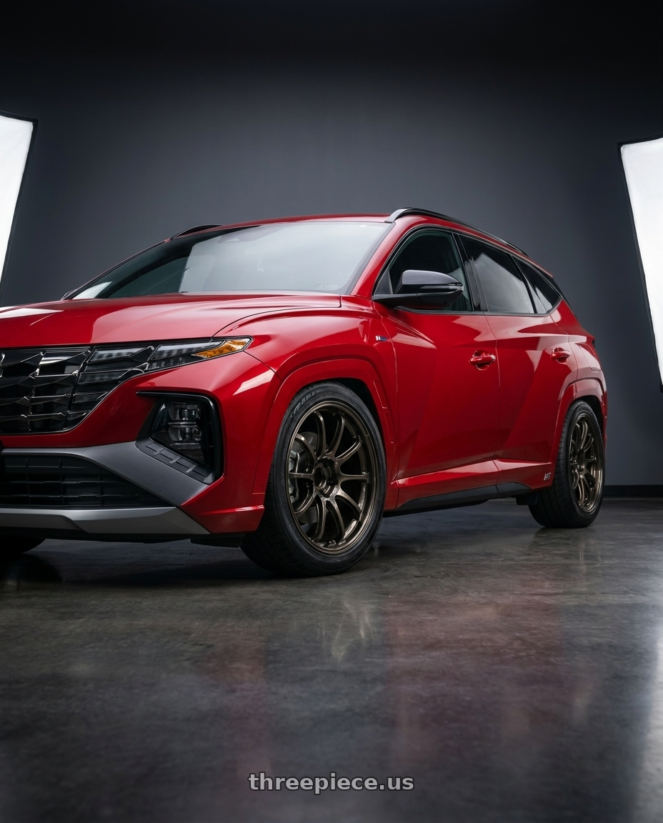 2022 Hyundai Tucson N line with Advan Racing RS-DF Progressive 5x114.3 19x9+43 Dark Bronze Metallic wheels
