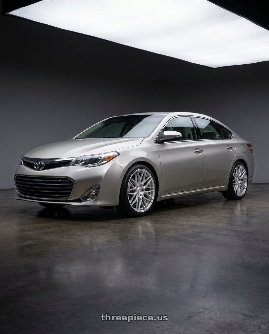 2013 toyota avalon with F1R F103 5X114.3 19x9 +35 Brushed Silver wheels