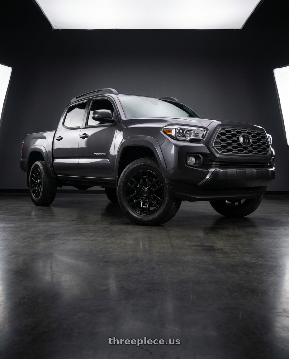 2021 TOYOTA TACOMA with OE Wheels TY17 6x139.7 16x7+13 Satin Black wheels