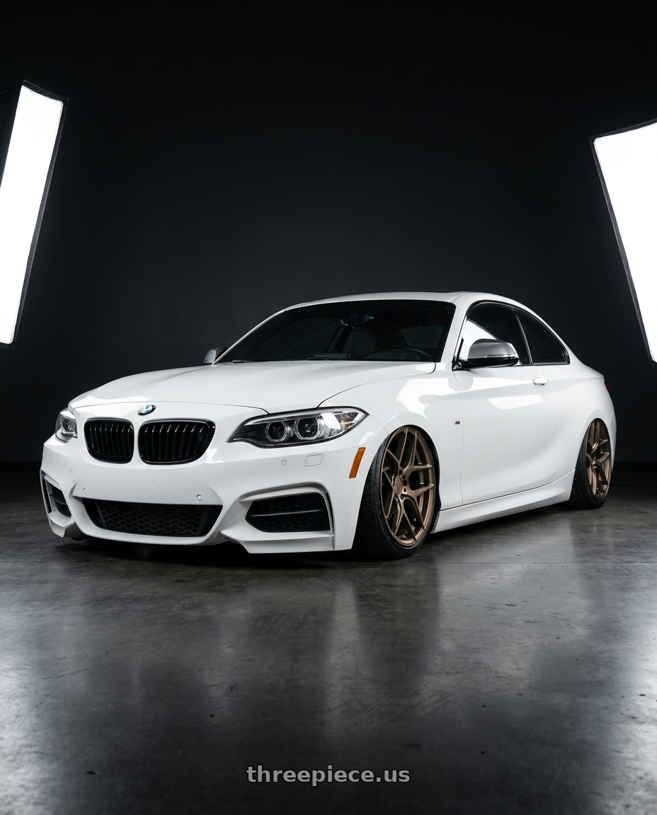 2018 BMW 2 Series F22 with Aodhan AFF2 5x120 19x9.5+35 Matte Bronze wheels