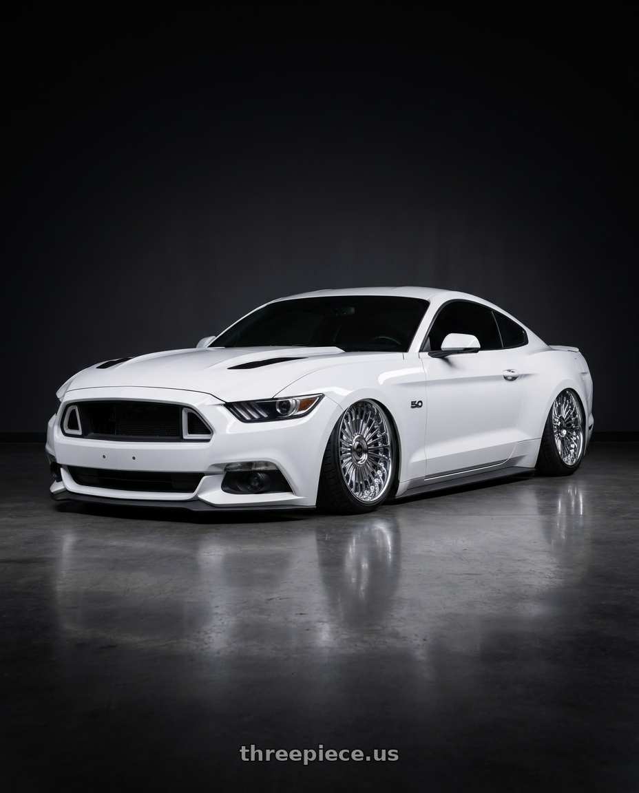 2015 ford mustang with Work Emitz Chrome 5x114.3 19x11.0 +38 wheels