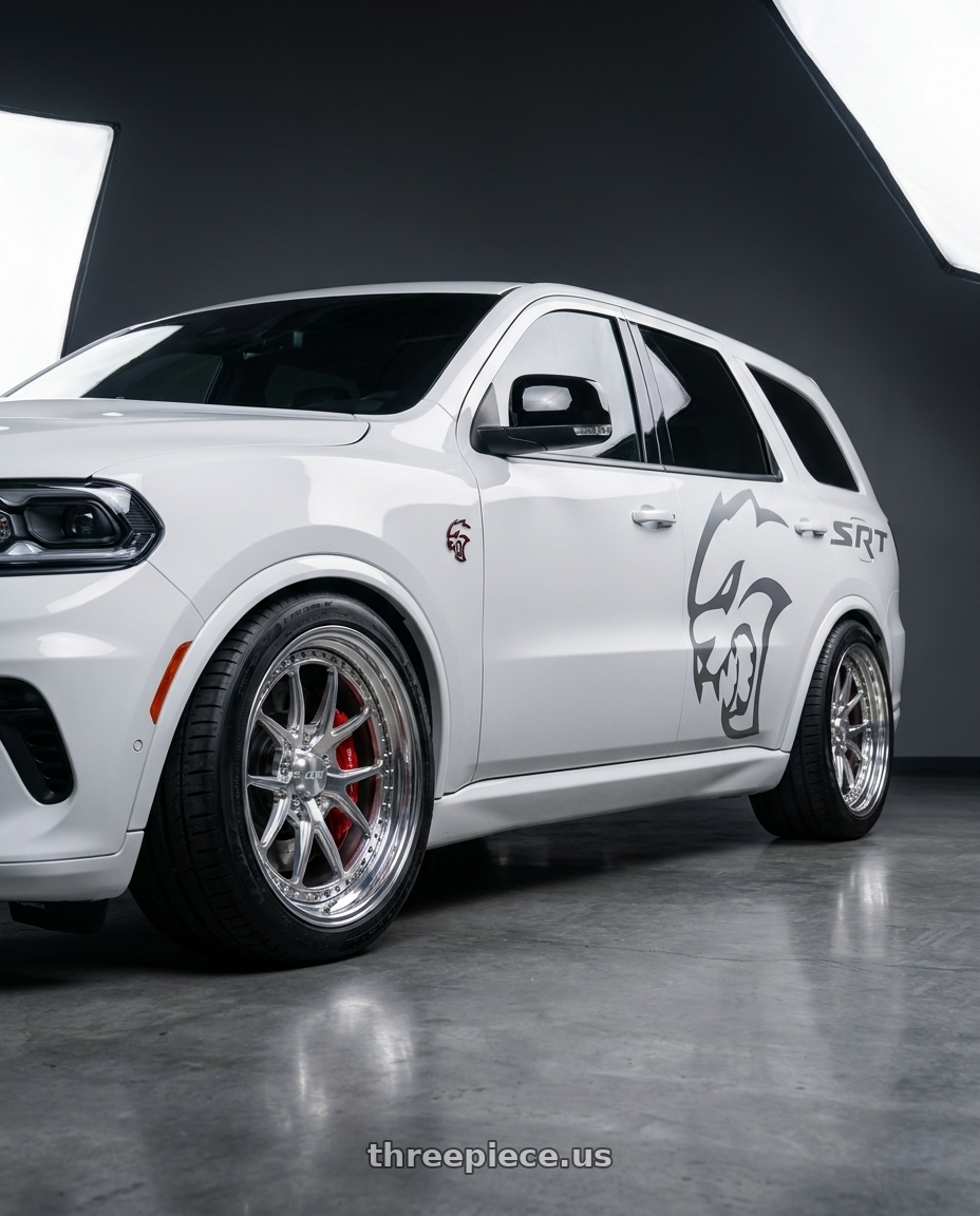 2021 durango srt with CCW CZ05 4x100 16x7 +52 Polished wheels