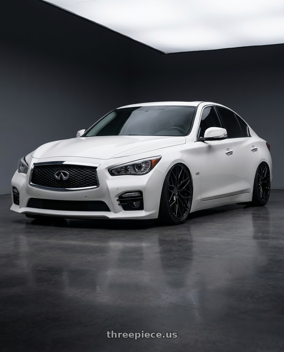 2020 Infiniti Q50 with Avant Garde Wheels M520R 5X114.3 19x9.5 +40 Gloss Black wheels