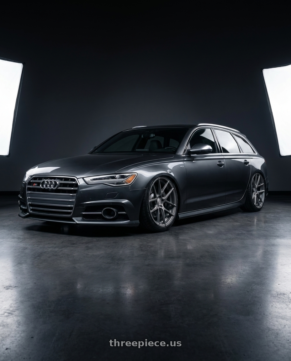 2016 Audi S6 C7 with Avant Garde Wheels M510 5X112 20x10 +25 Dolphin Grey wheels