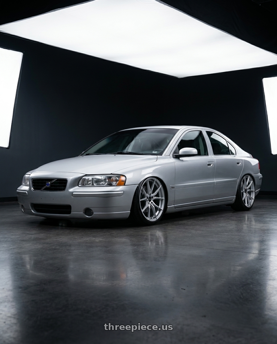 2002 Volvo s60 24t with Advanti Racing 80S Hybris 5X112 19x9.5 +35 Silver with Machined Face wheels