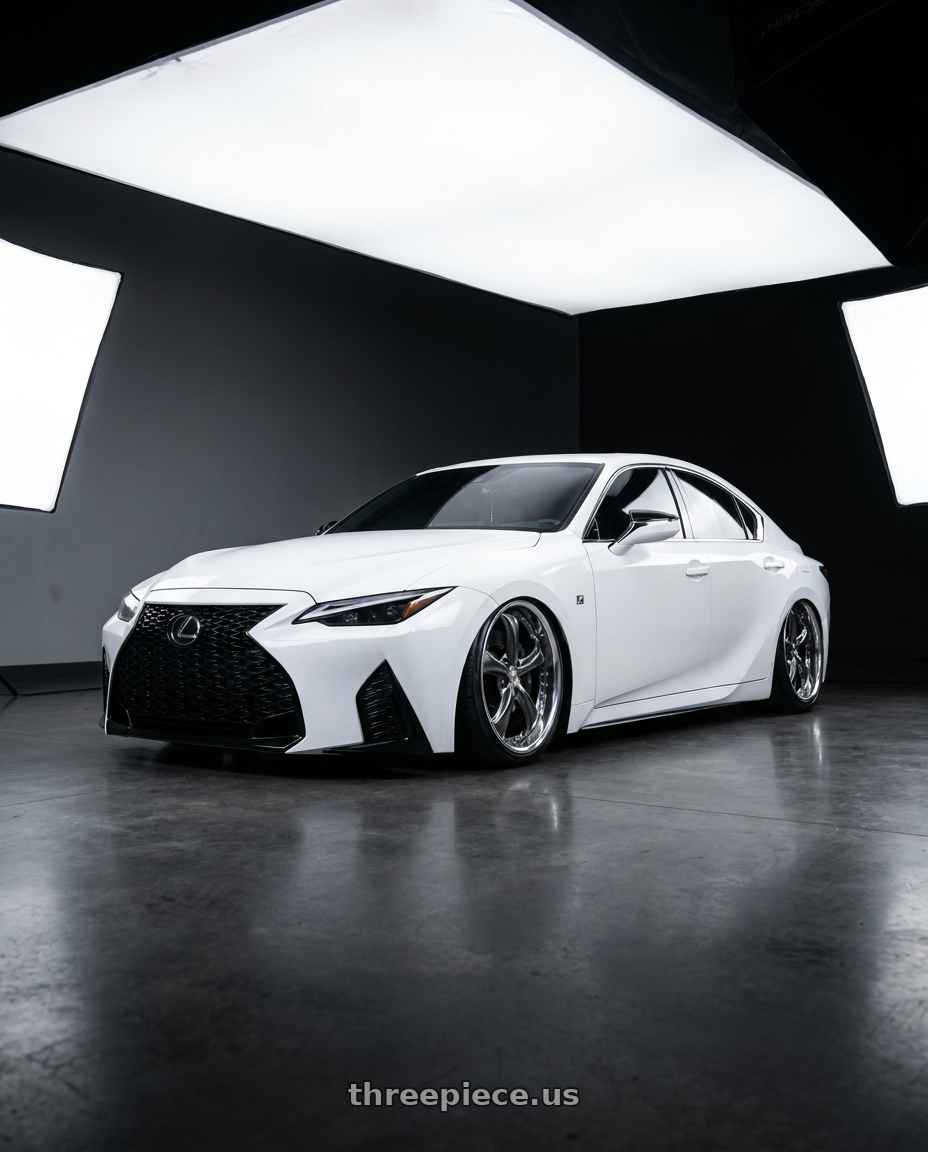 2022 Lexus is300 f sport with Work Wheels VS-KF 5x114.3 20x9.5+35 Brilliant Silver Black L Disk FULL REVERSE wheels
