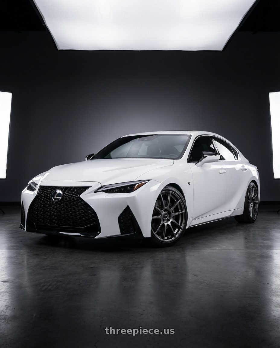 2018 Lexus IS 350 F Sport with Ssr Gtv04 5x114.3 19×8.5x8.5+38  METALLIC GRAY wheels