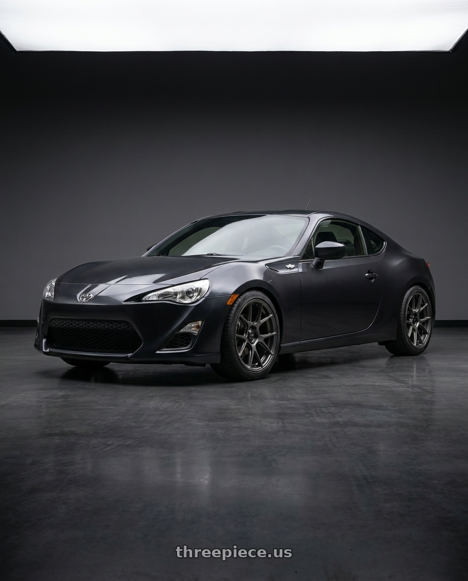 2012 Toyota Gt86 with Konig Ampliform 5x115 18x10+20 Dark Metallic Graphite wheels