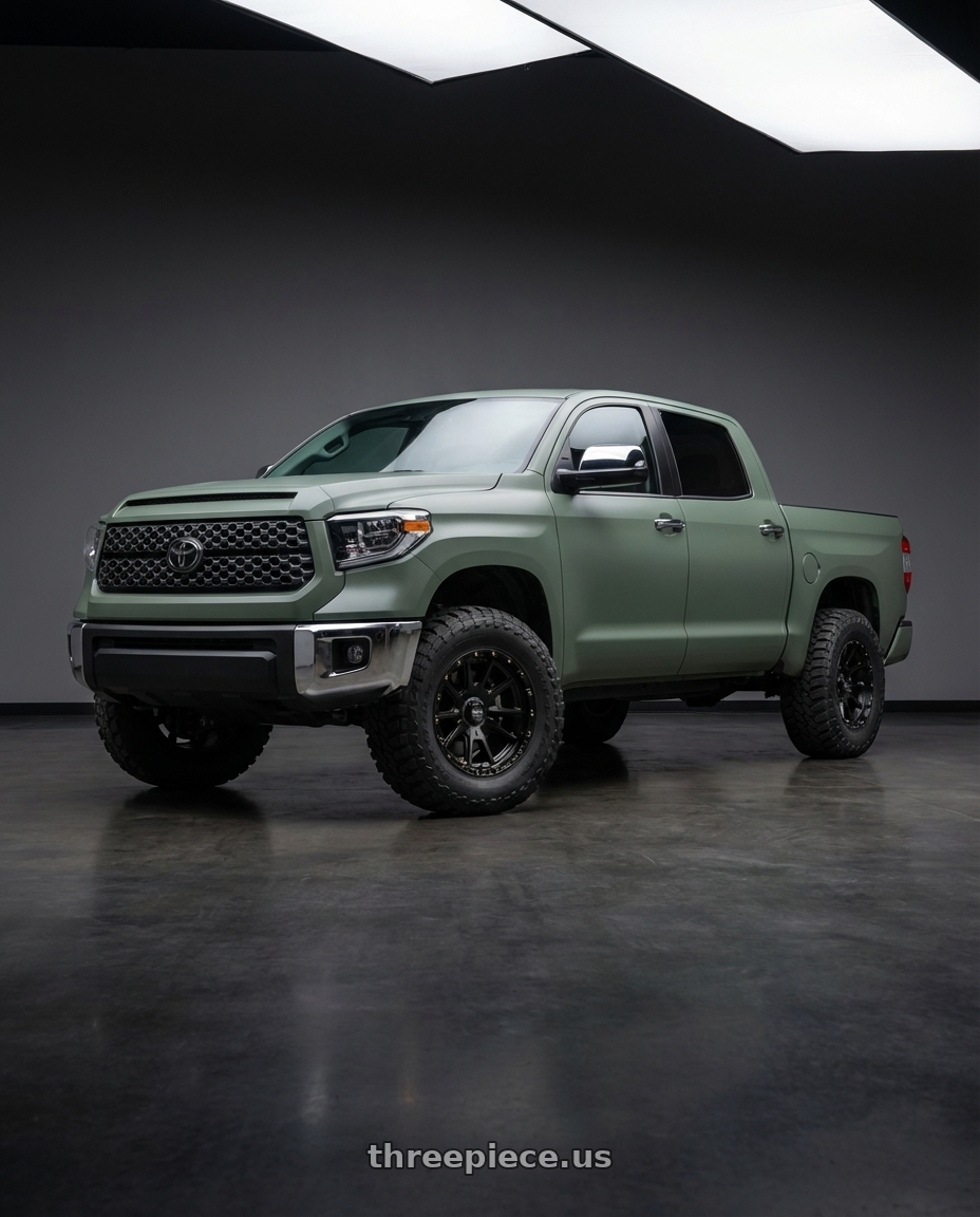 2018 Toyota Tundra with KMC KM100 SYNC 5X150 20X9 +18 SATIN BLACK wheels