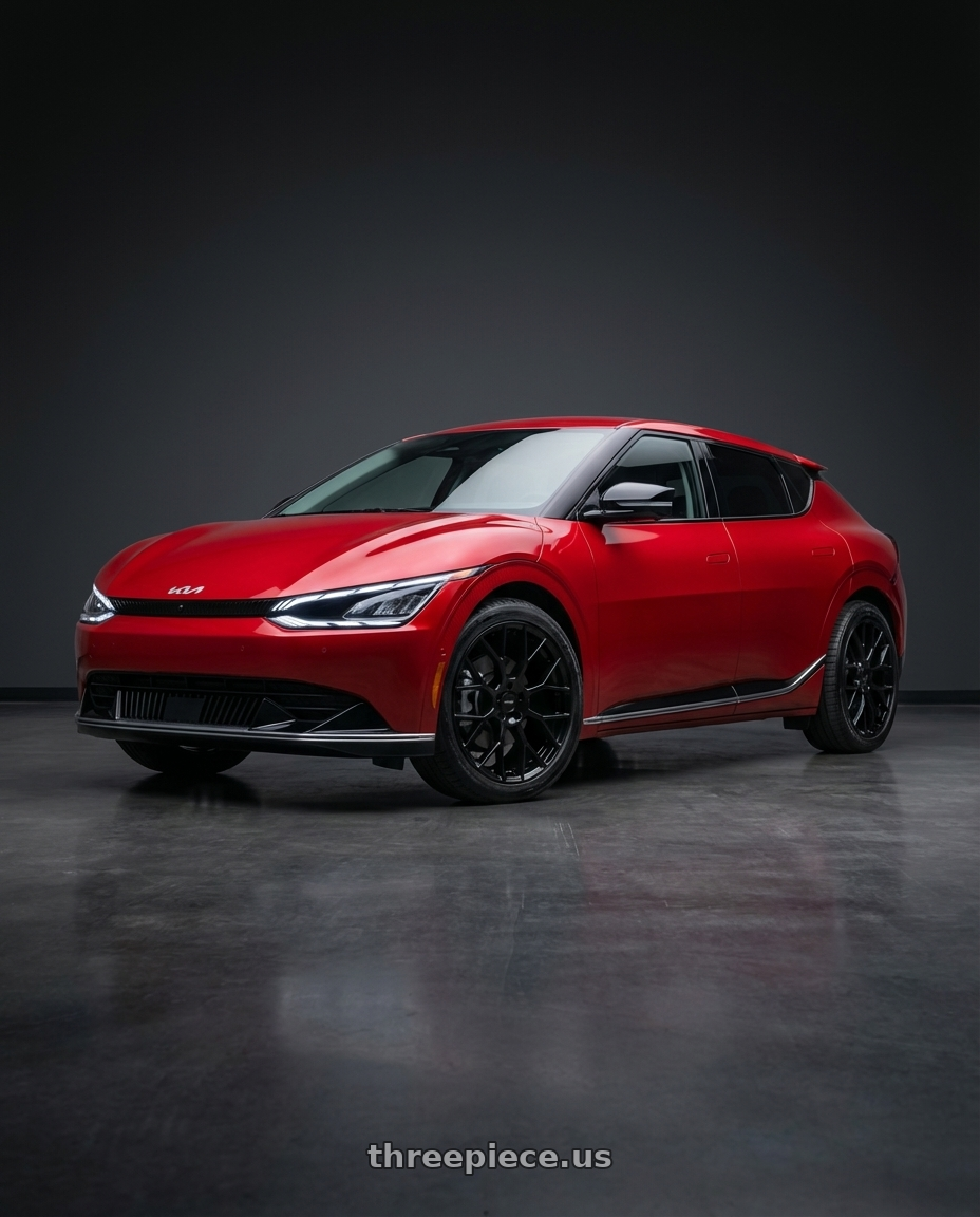 2024 kia ev6 with Petrol P2B 5X114.3 20X8.5 +40 GLOSS BLACK wheels