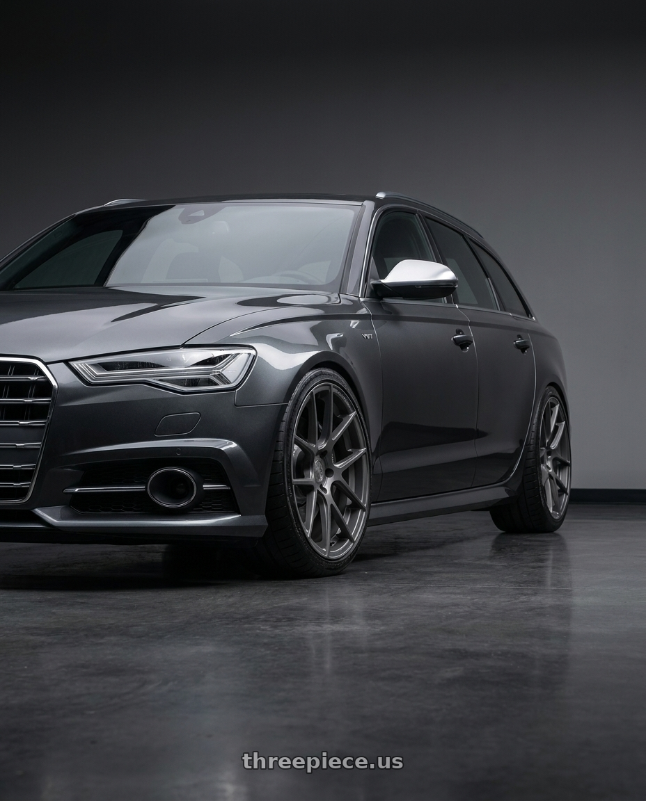 2016 Audi S6 C7 with Avant Garde Wheels M510 5X112 20x10 +25 Dolphin Grey wheels