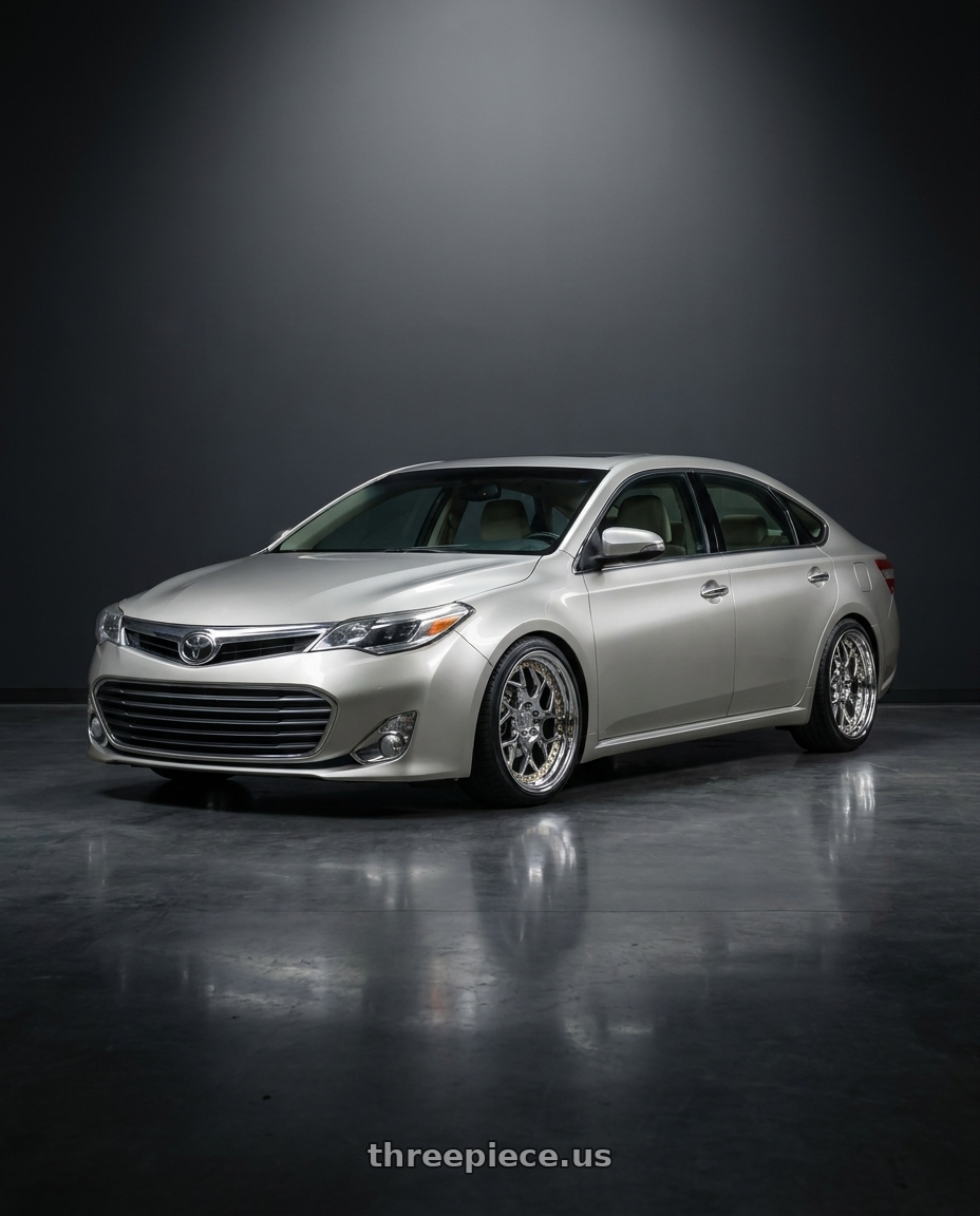 2013 toyota avalon with Aodhan DS01 5x114.3 18x8.5+35 Vacuum Chrome W/ Gold Rivets wheels