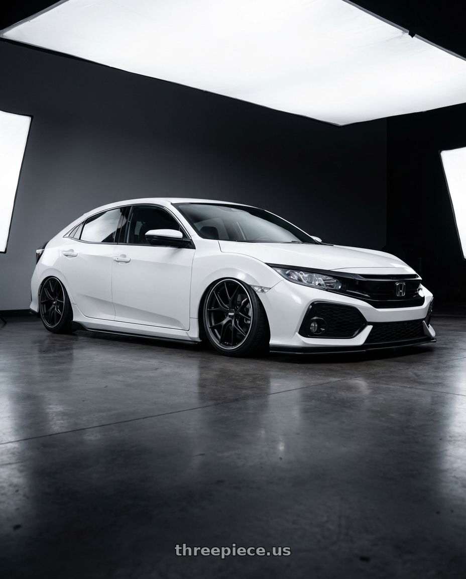 2019 Honda Civic with BBS CC-R 5x114.3 19x8.5+30 Satin Black wheels