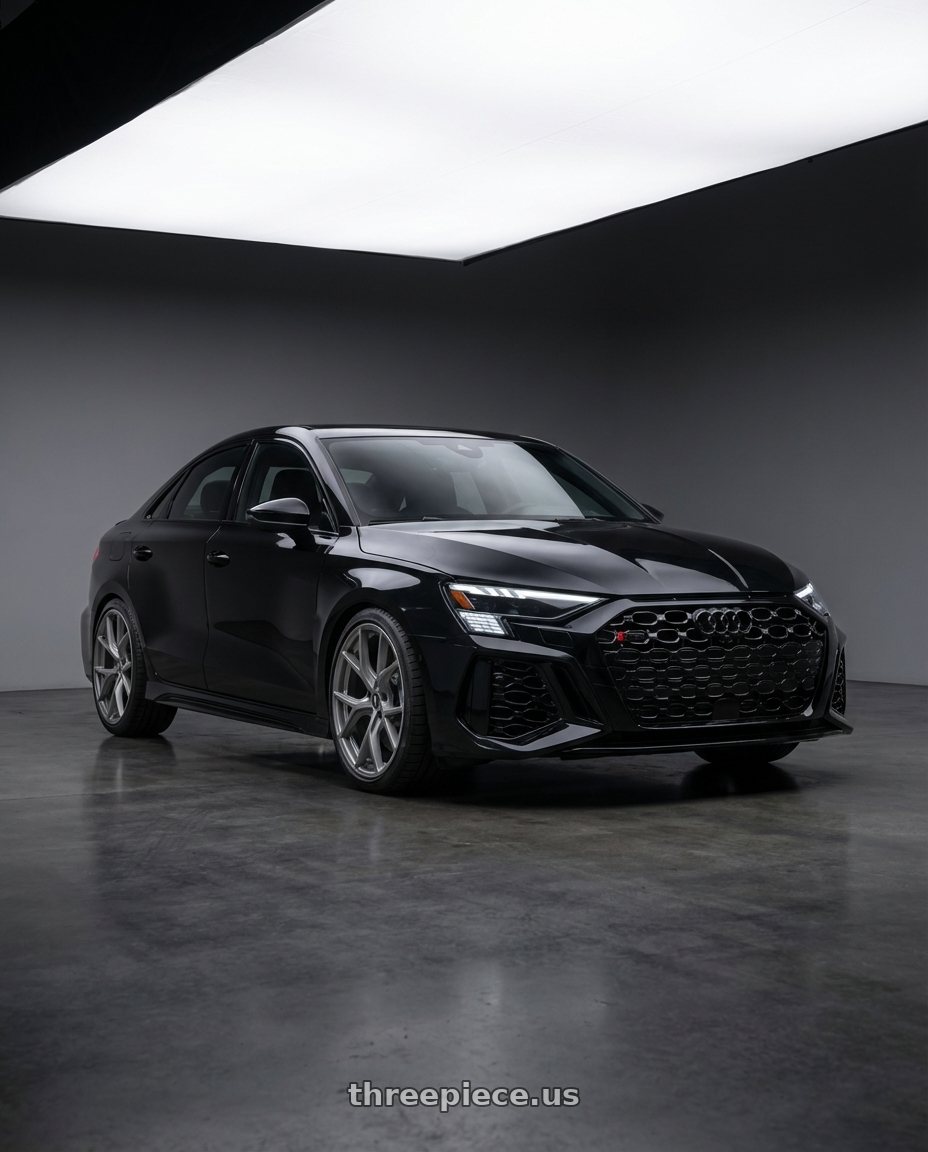 2022 Audi RS3 8Y with Niche 1PC M116 MISANO 5X112 19X9.5 +50 MATTE GUN METAL wheels