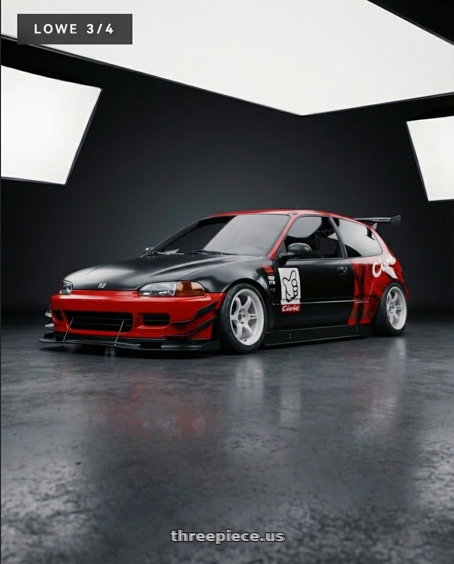 1993 Honda Civic eg5 with Enkei RPF1 4x100 15x7+35 Silver wheels