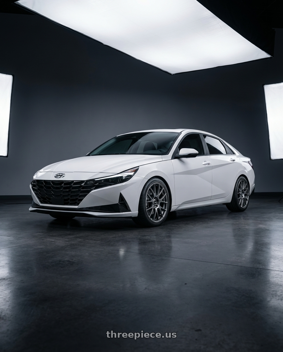 2024 Hyundai Elantra N with Ssr Gtv04 5x114.3 19×8.5x8.5+45  METALLIC GRAY wheels