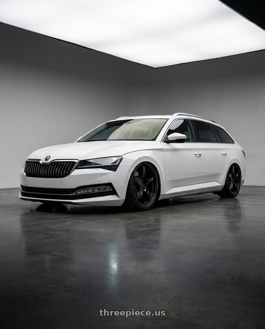 2022 Superb Combi with Gram Lights 57CR 5x112 19x10.5+22 Glossy Black wheels