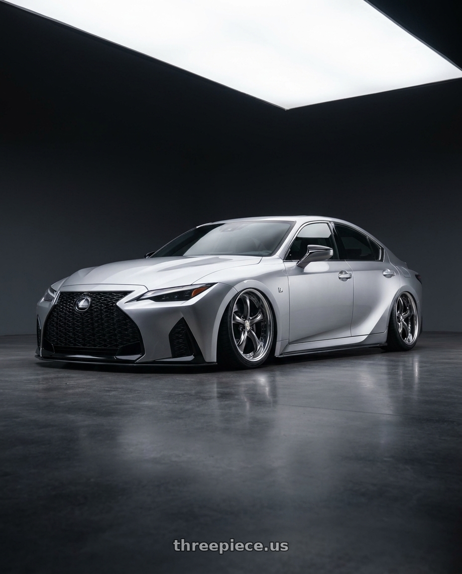 2024 LEXUS IS300 F SPORT DESIGN RWD Iridium Silver with Work Wheels VS-KF 5x114.3 18x9.5+35 Brilliant Silver Black L Disk FULL REVERSE wheels