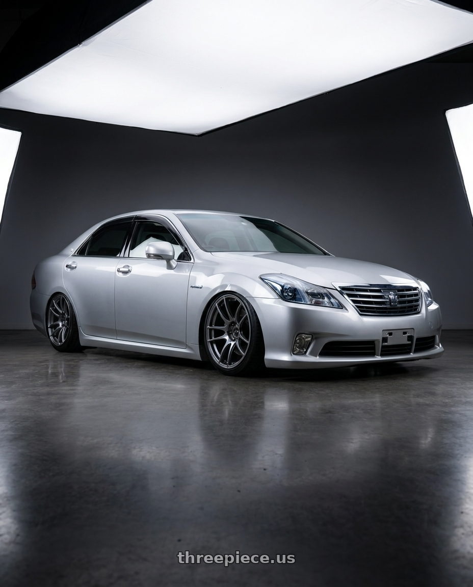 2010 toyota crown hybrid with Ssr Gtx01 5x114.3 19x9.5+35  DARK SILVER wheels