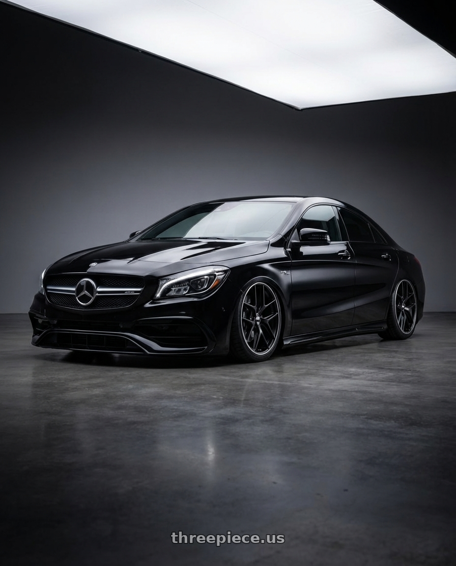 2018 Mercedes-Benz CLA C117 with BBS CC-R 5x112 19x8.0+27 Satin Black wheels