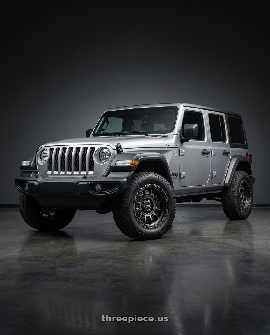 2021 Jeep Wrangler Sport with Black Rhino LEGION 5X127 17X9 -12 MATTE BLACK GRAY TINT wheels