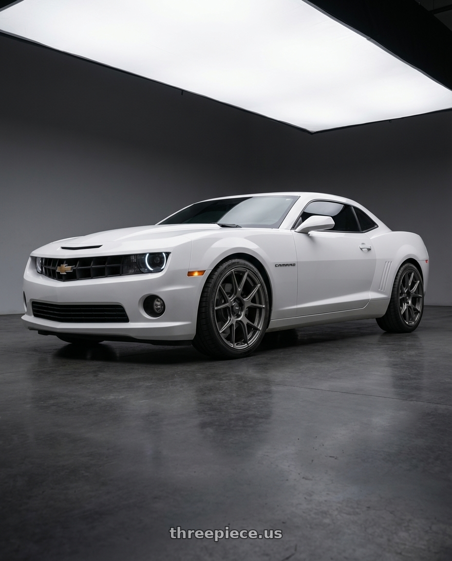 2014 Chevrolet Camaro 5th Gen with Konig Ampliform 5x120 20x8.5+45 Dark Metallic Graphite wheels