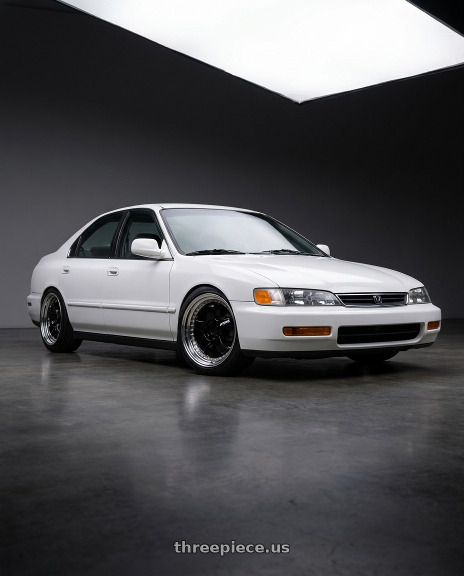 1994 HONDA ACCORD with Work Meister S1 3P 5x100 18x7+48 A Disk Black wheels