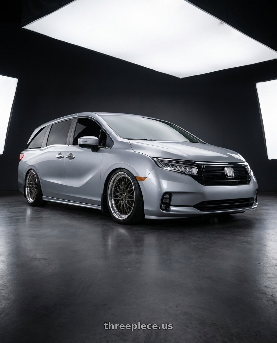 2024 Honda Odyssey with Work Vs-Xv 5x120 20x7.5+34 A Disk Matte Dark Gunmetal wheels